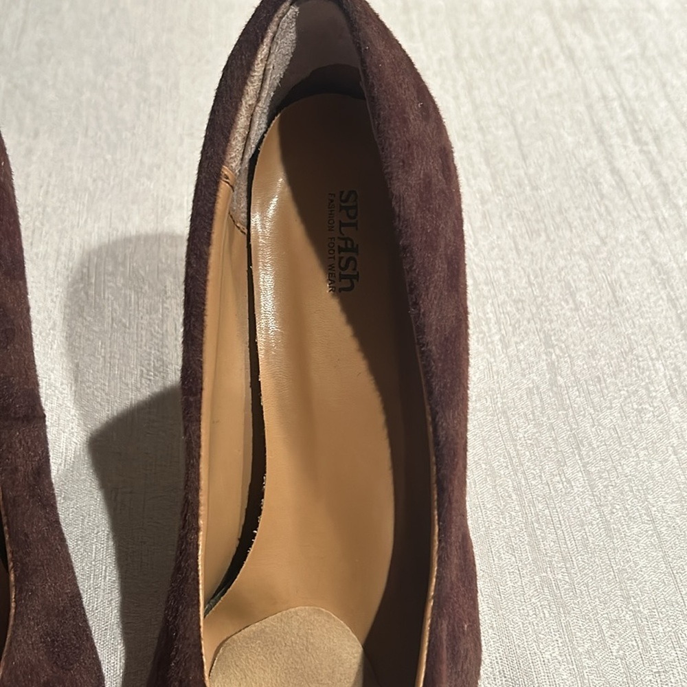 Splash Ffw Suede Leopard Print Pointed Toe Heels - image 2